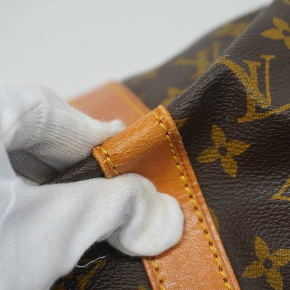 Louis Vuitton Boston Bag Monogram Sax Pool 45 M41624 Brown Men's Women's - Picture 6 of 14